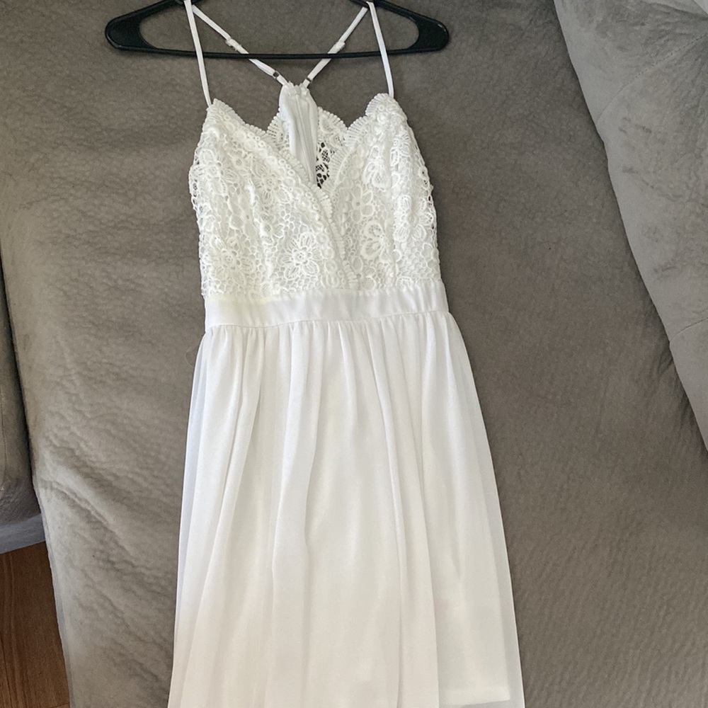 Lace White Maxi Dress With Slip